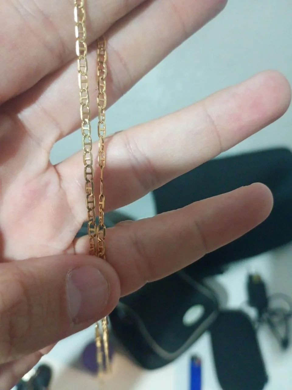 Corrente Rommanel banhada a ouro 18k - Foto 3