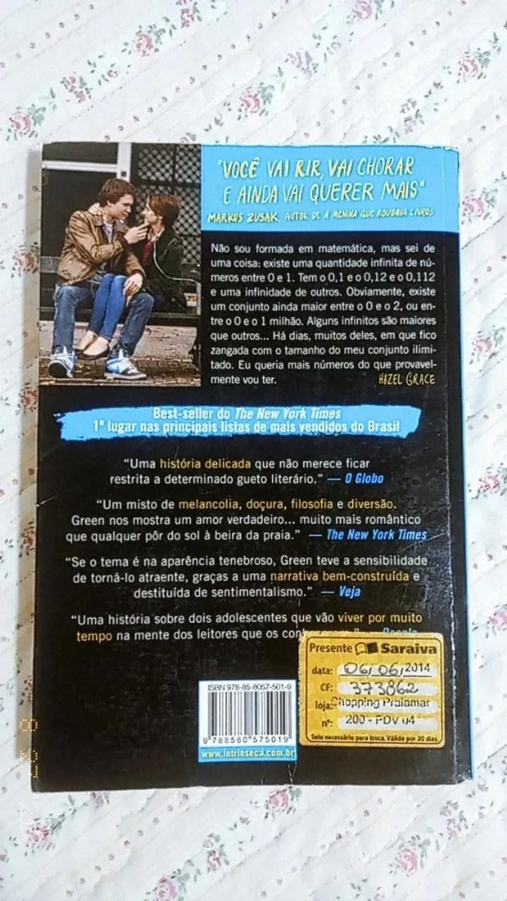 LIVRO Usado A Culpa É das Estrelas (Capa do Filme) de: John Green - Editora: Intrínseca - Foto 2