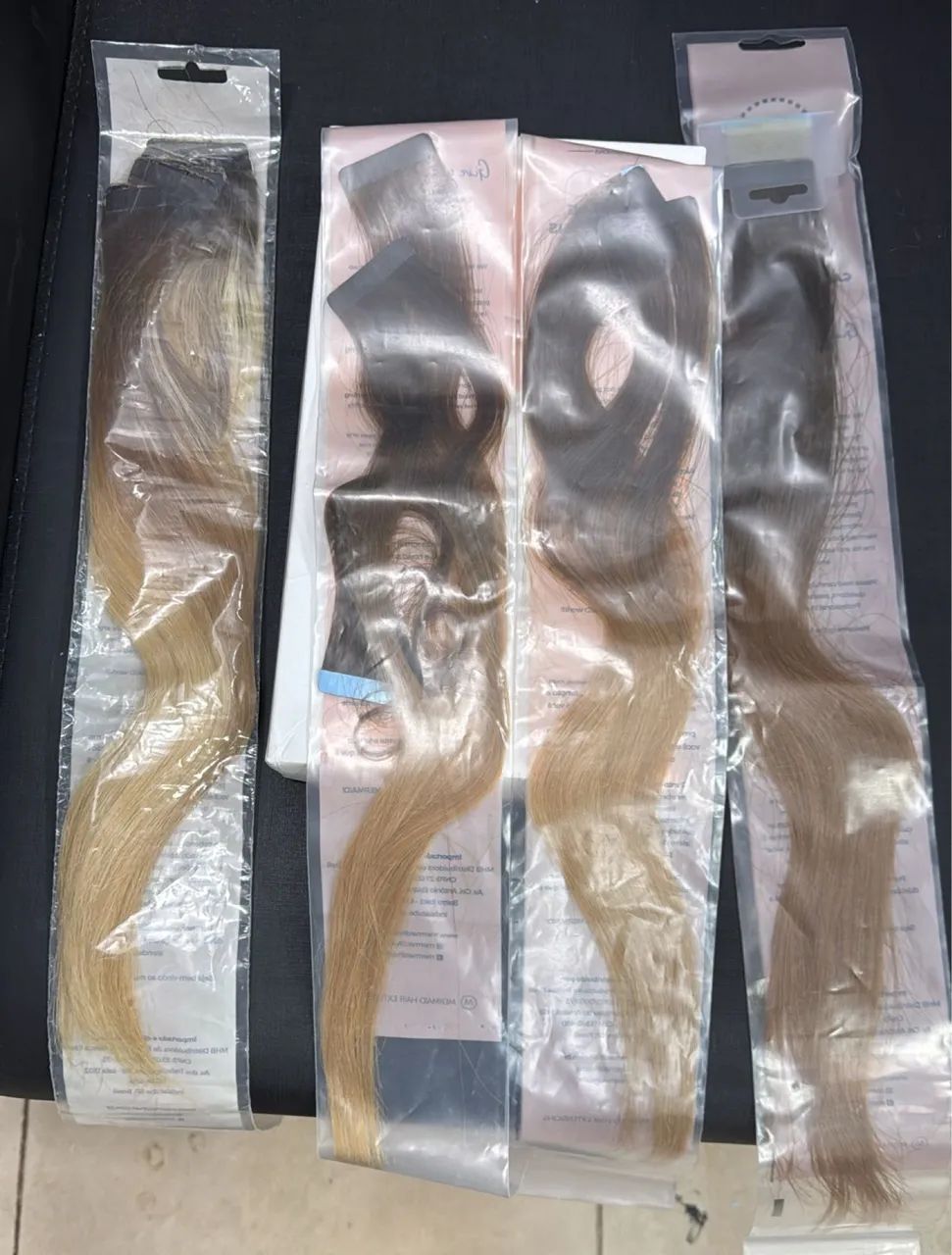Aplique de cabelo mix mermaid cor doce de leite