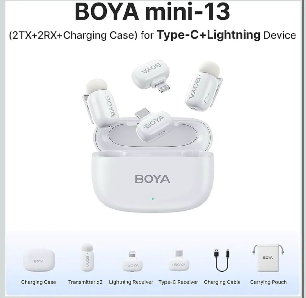 MICROFONE DE LAPELA BOYA MINI-13 SEM FIO - ANDROID/iOS - Foto 2