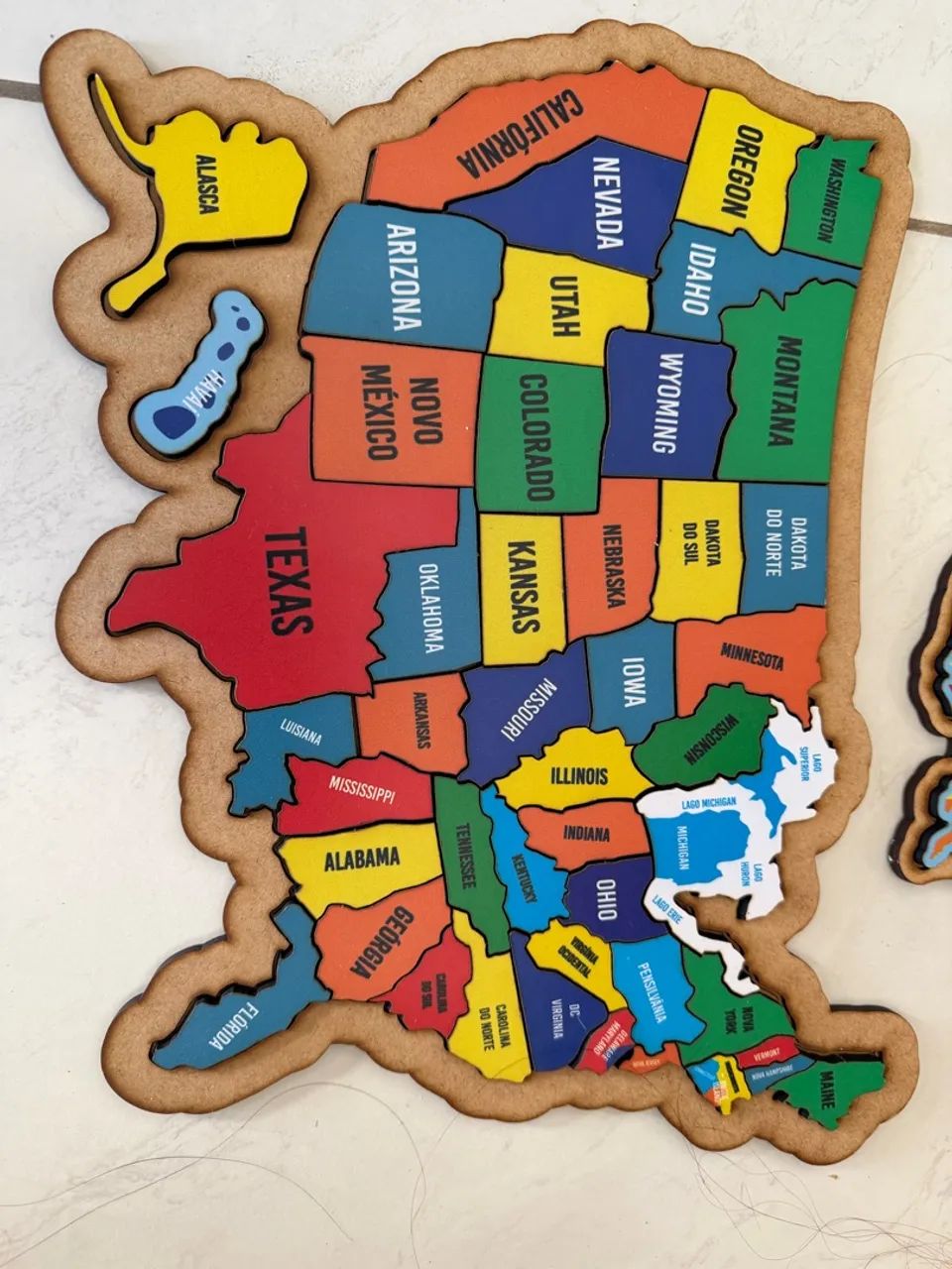 Conjunto de 04 Mapas em MDF novíssimo  - Foto 2