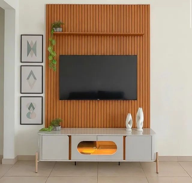 Conjunto Sala Cedro Prime 190 Off White e Naturale
