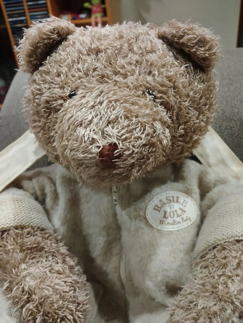 Urso de mochila Basile Lola Moulin Roty - Foto 3