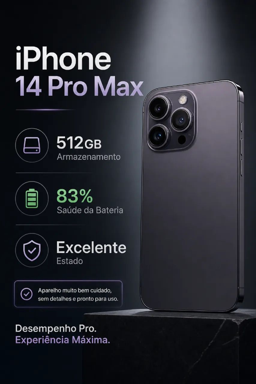 Iphone 14 ProMax 512GB IMPECÁVEL