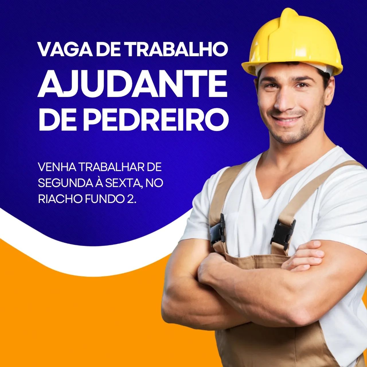 VAGA AJUDANTE PEDREIRO