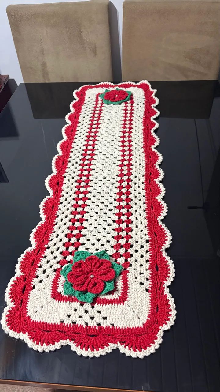 Trilho de Mesa de Crochê - Foto 2
