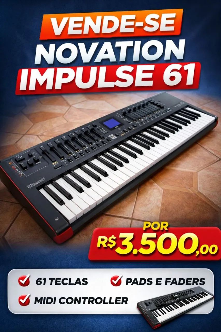 Teclado Controlador Novation Impulse 61 - Instrumentos musicais