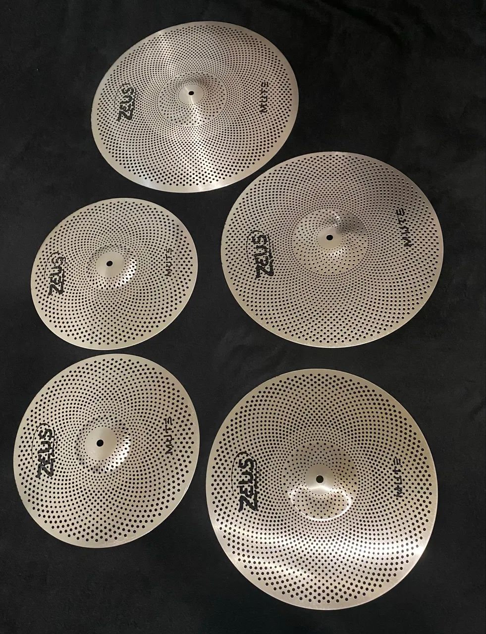 Kit de Pratos Silenciosos Zeus Mute (14, 16, 18 e 20) + Bag