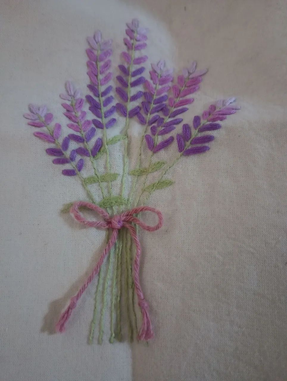 Bolsa Ecobag Bordada à mão na flor Lavanda - Foto 3