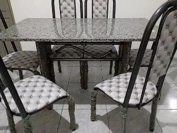 Mesa 6 cadeiras mármore  - Foto 2