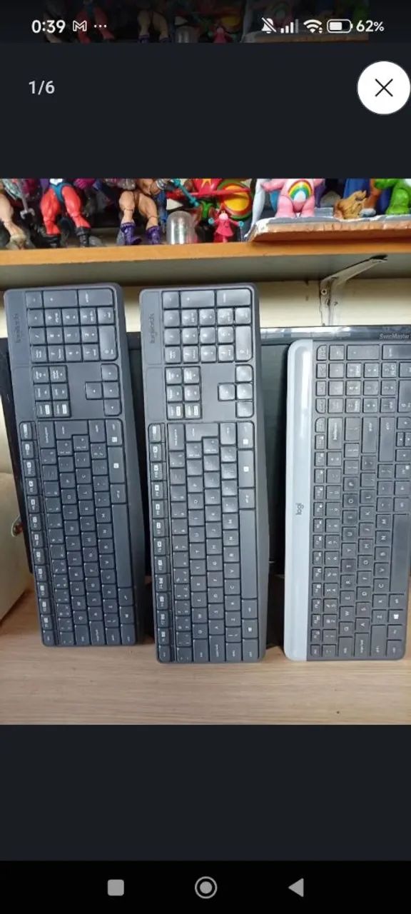 Lote com 7 teclados de várias marcas com defeito  - Foto 3
