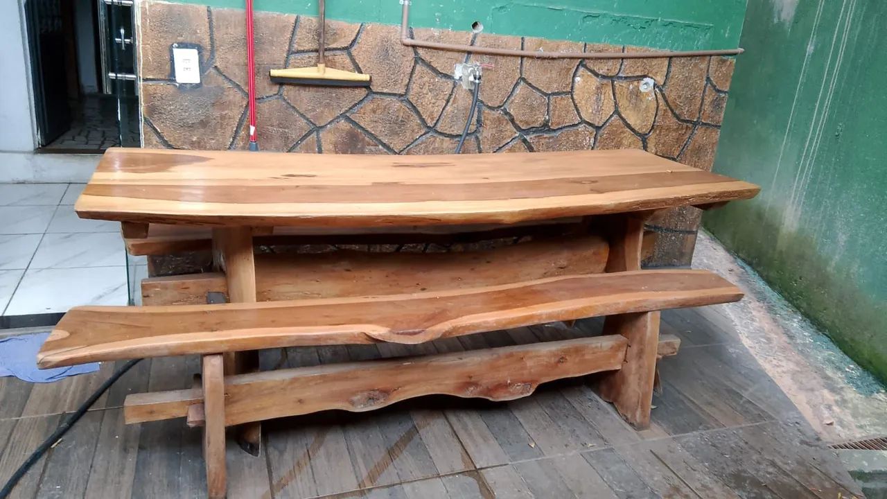 Mesa rústica de  madeira  - Foto 2
