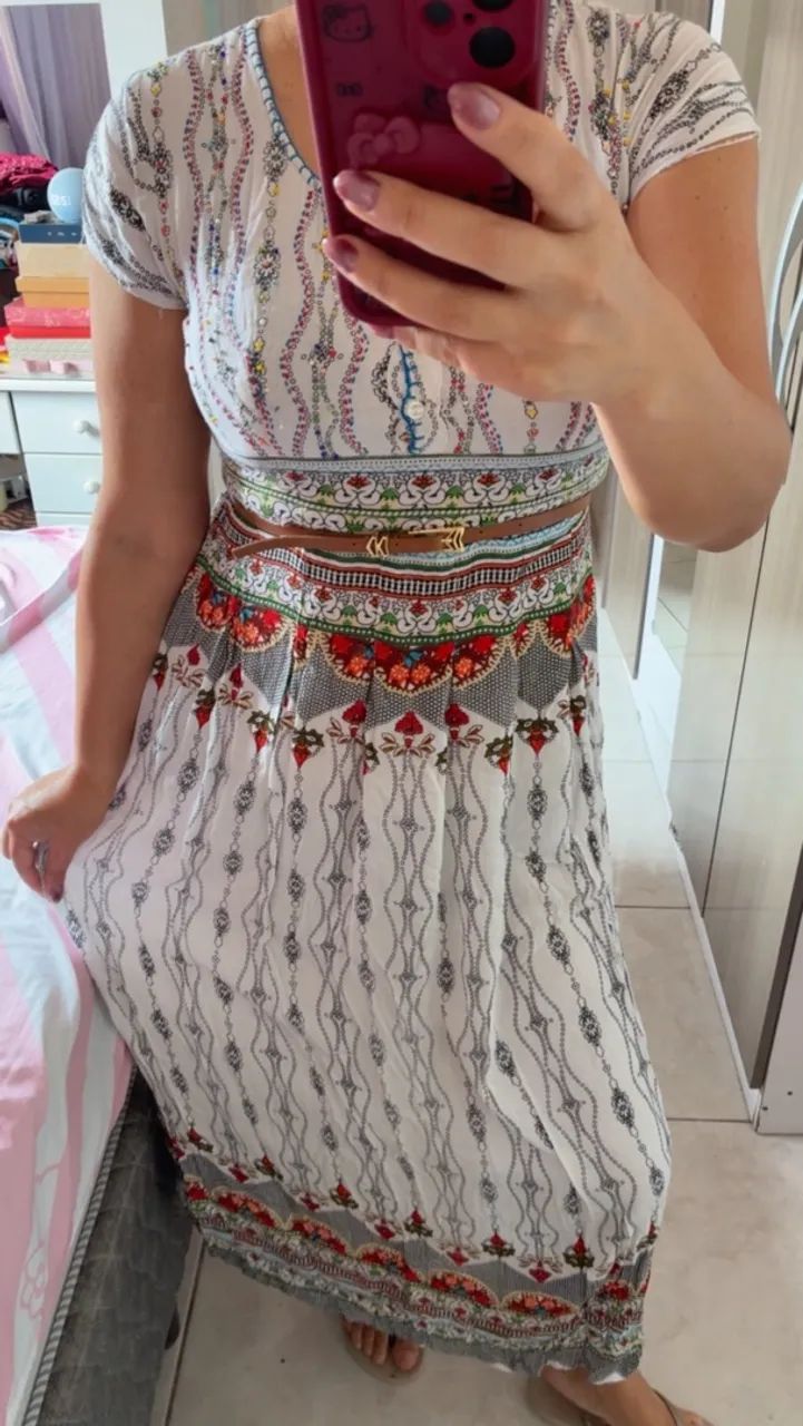 Vestido indiano longo m - Foto 3