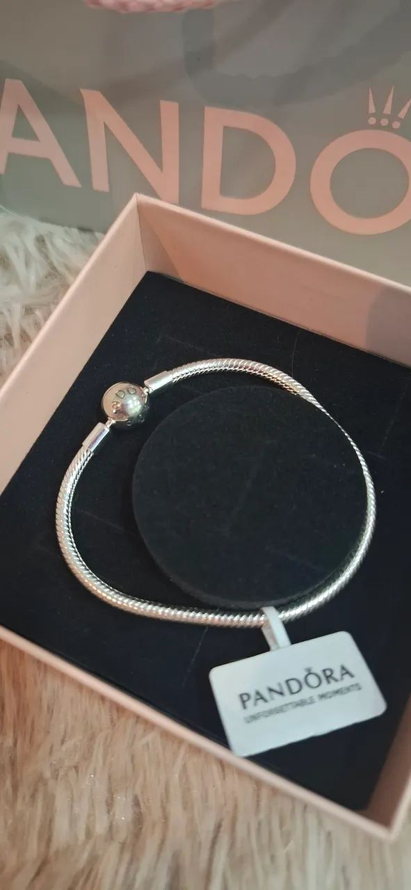 pulseira pandora prata nova - Foto 4
