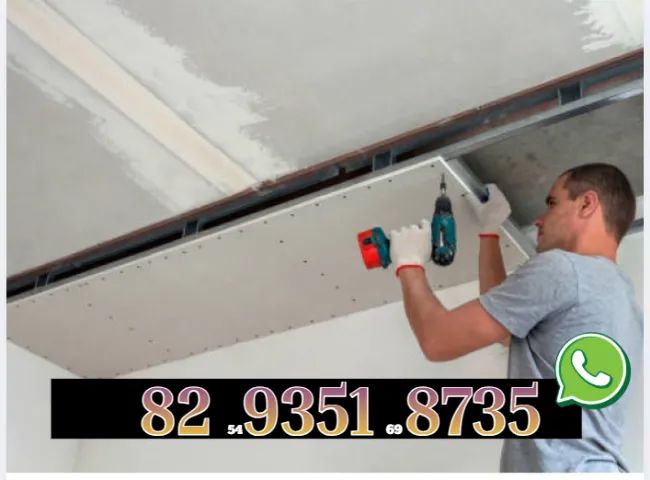 Forro modular drywall Forro vinílico Gesso 