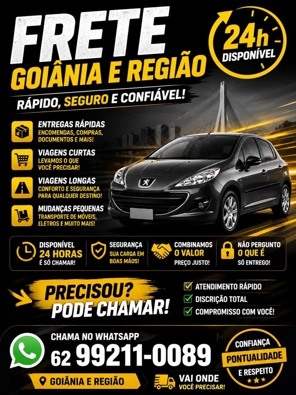     Fretes e Entregas Rápidas - 24h | Curta e Longa Distância