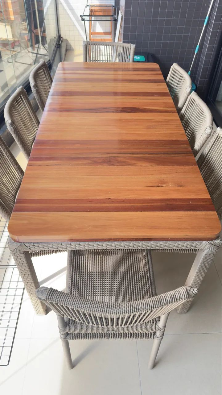 Mesa de madeira muiracatiara - Foto 2