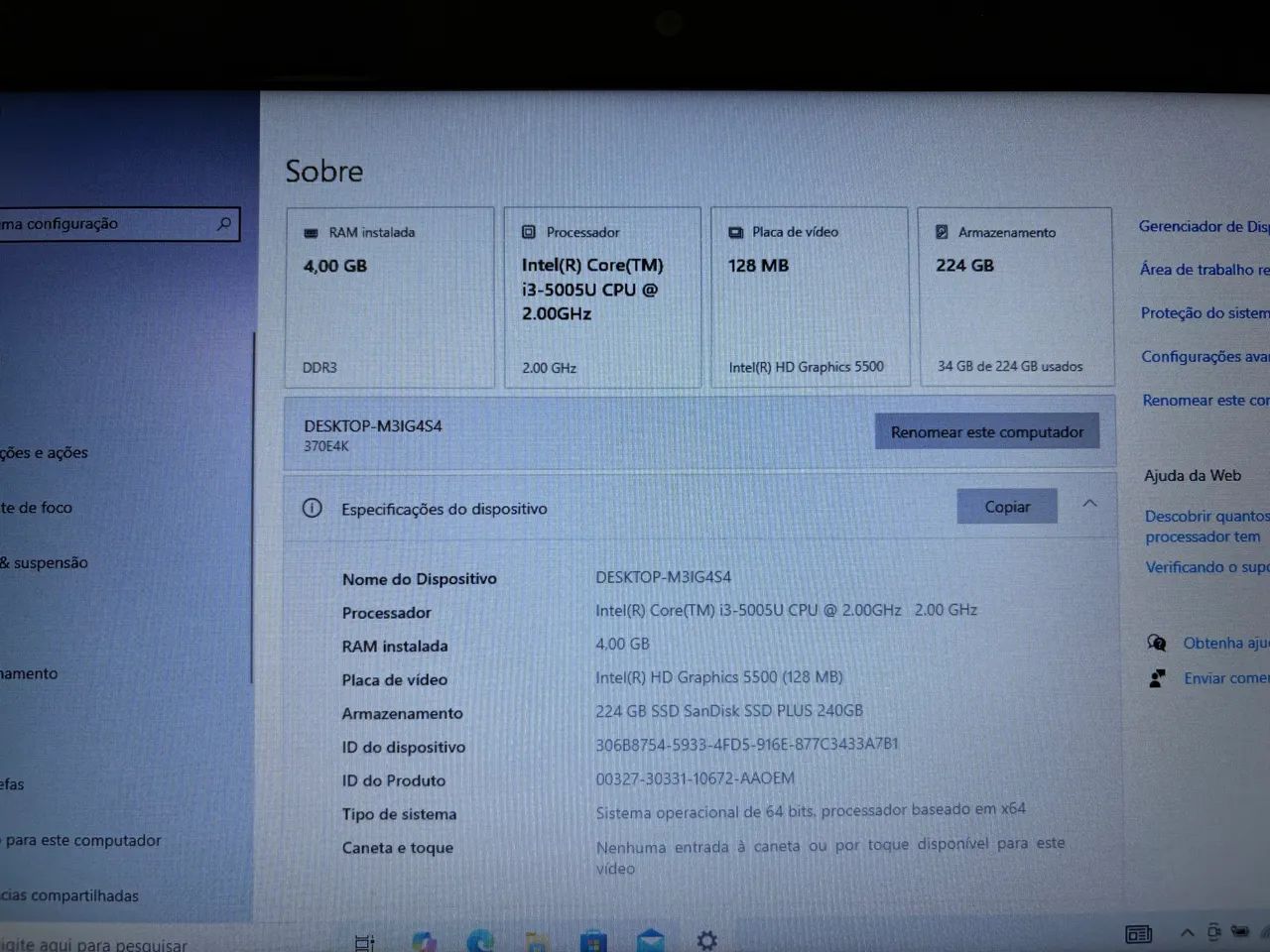 Notebook Samsung NP370E4K em bom estado. - Foto 4