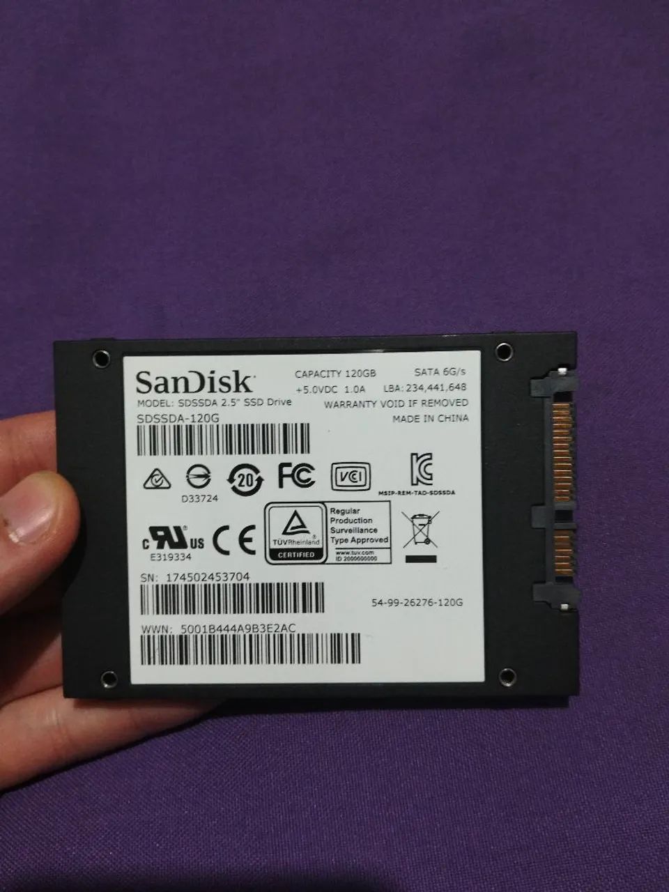 SSD SanDisk 120Gb sata - Foto 3