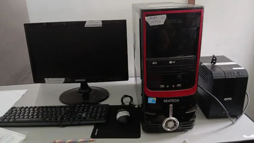 M02 - Computador Completo i3 + Monitor + Nobreak - Pronto para Uso