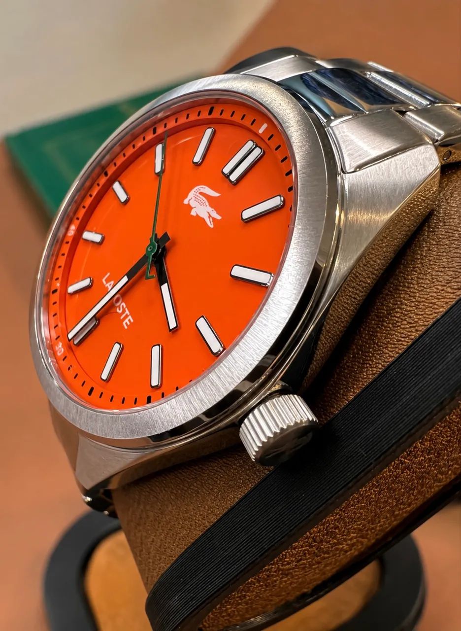 RELÓGIO LACOSTE BOSTON ORANGE