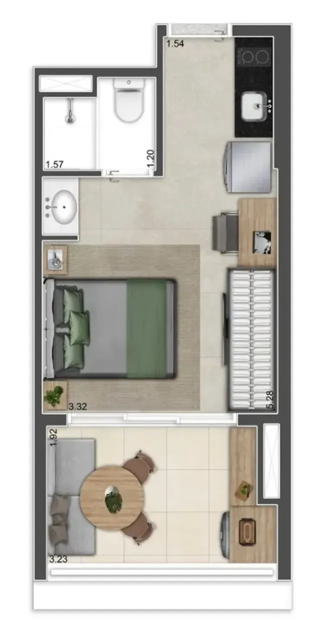 PLANTA 25m²