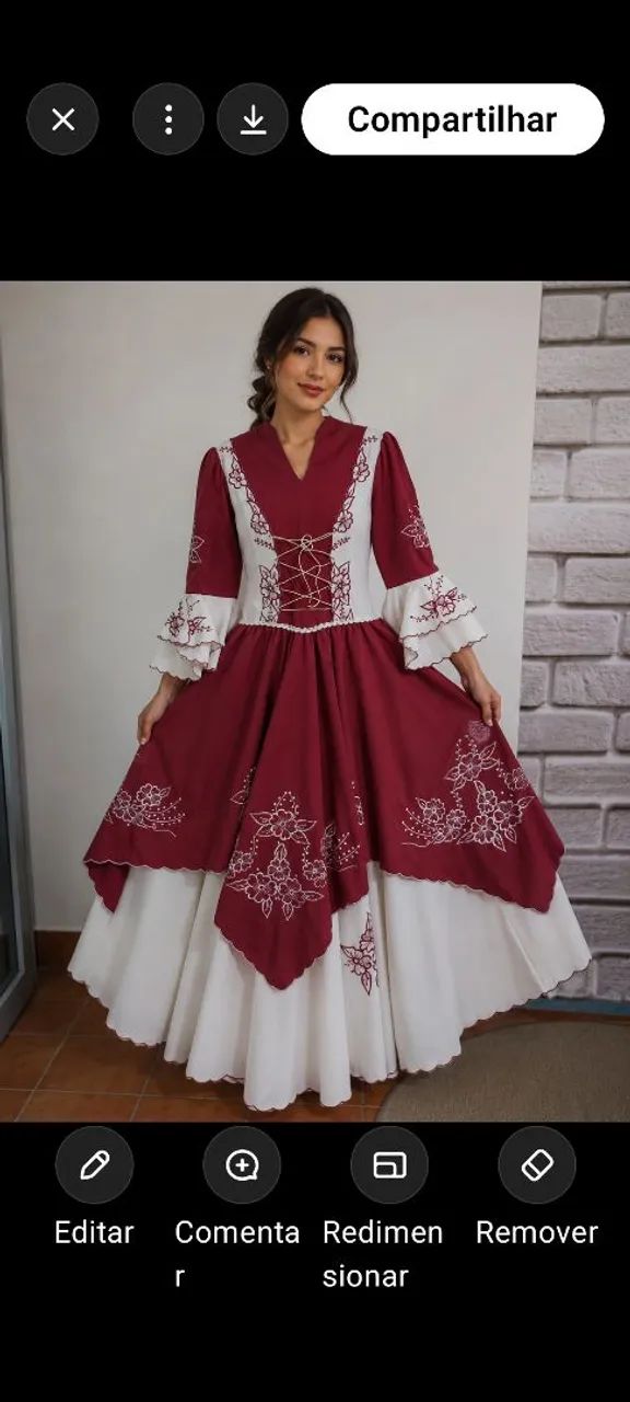 Vendo vestido gaúcho n°44
