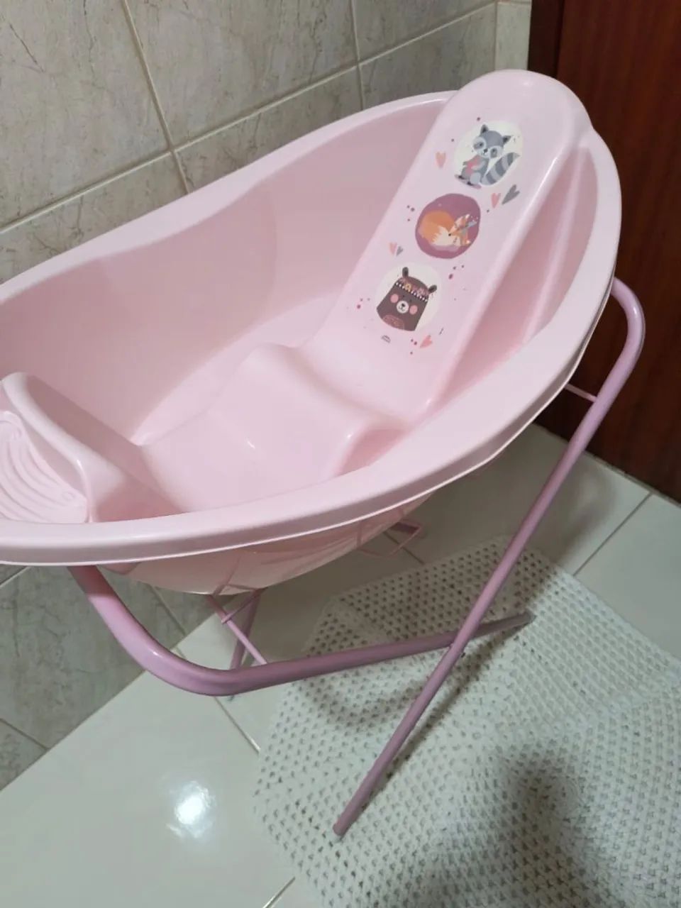 Banheira bebê com suporte  - Foto 4