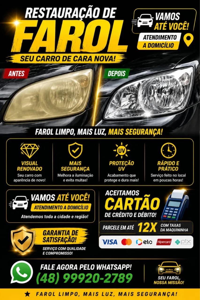 Restauração de Farol - Deixe Seu Carro com Cara de Novo! ?