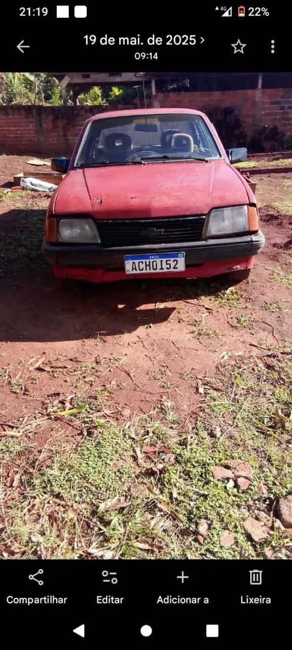 Chevrolet Monza GL 1.8 Efi/ SL/ L/ 650/barc. 2e4p (álcool) 1983