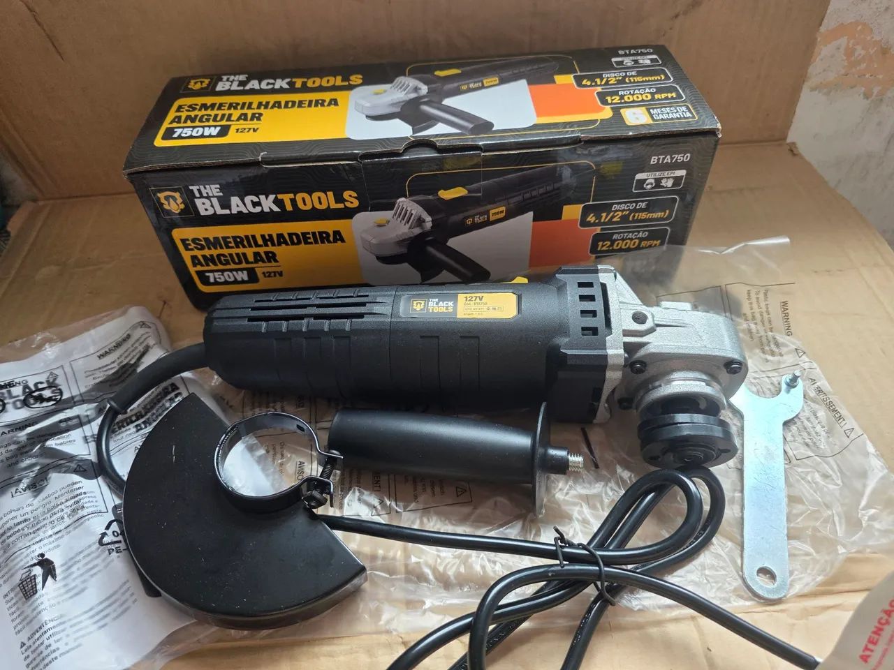 Esmerilhadeira Angular Profissional the Black tools 