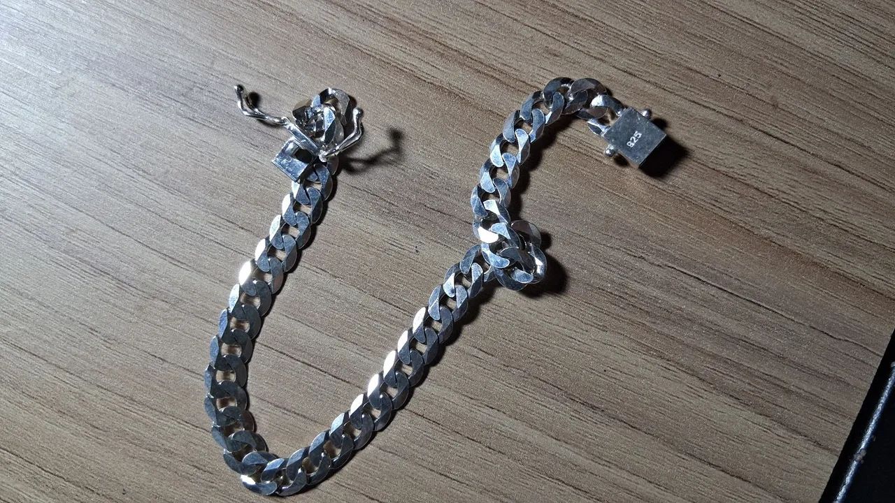 Pulseira de prata masculina 925