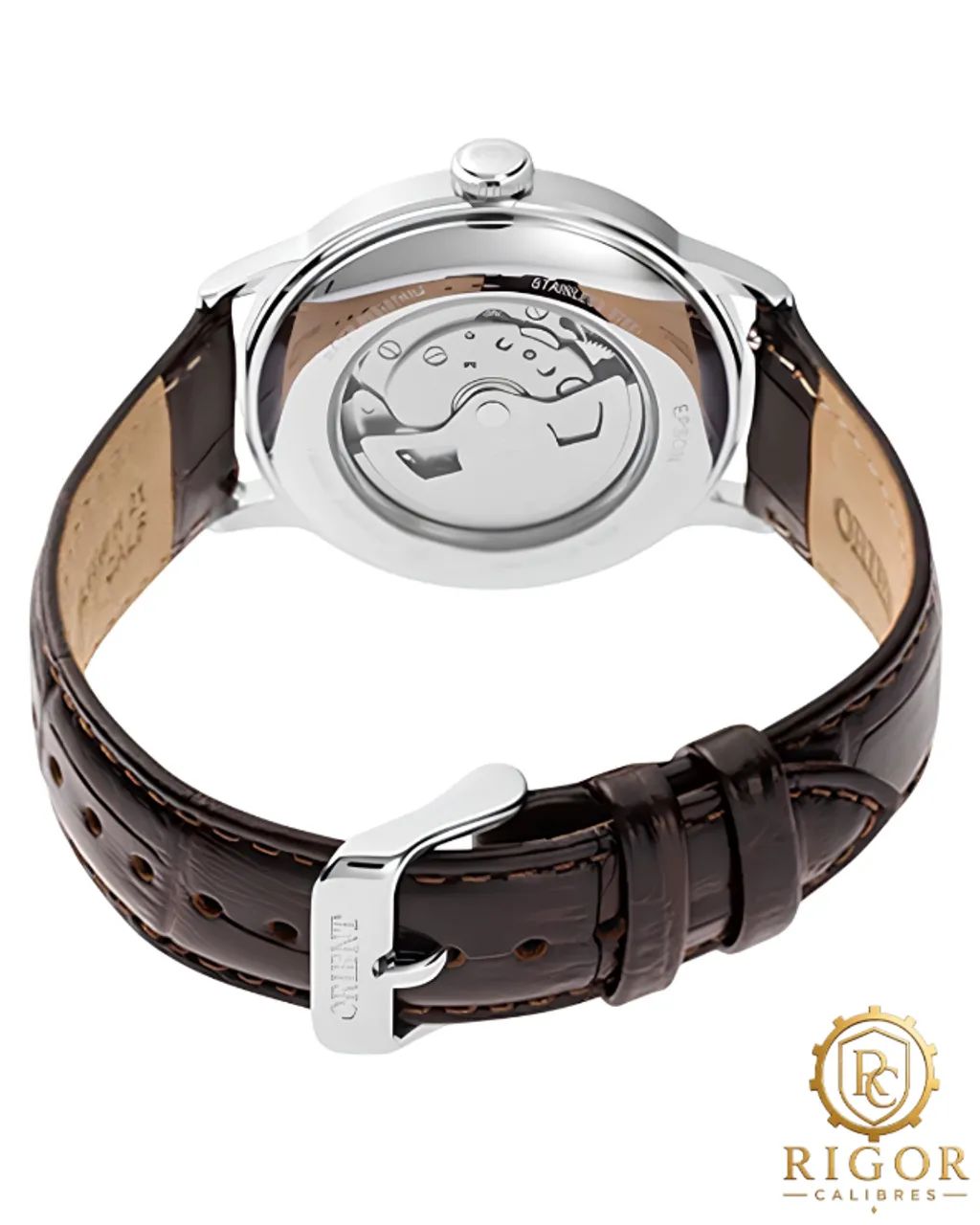 Relógio Orient Classic Automático RA-AC0023E30B - Mostrador Verde Claro Pulseira de Couro - Foto 3