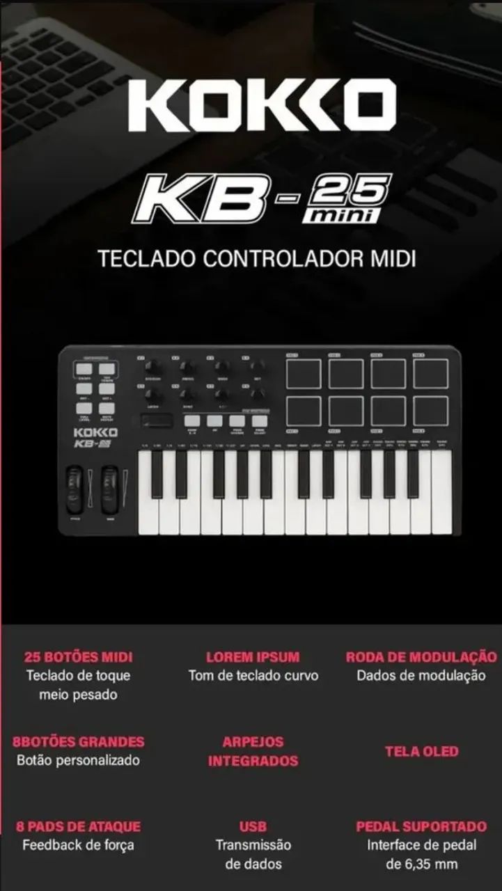 Teclado  controlador midi - Foto 4