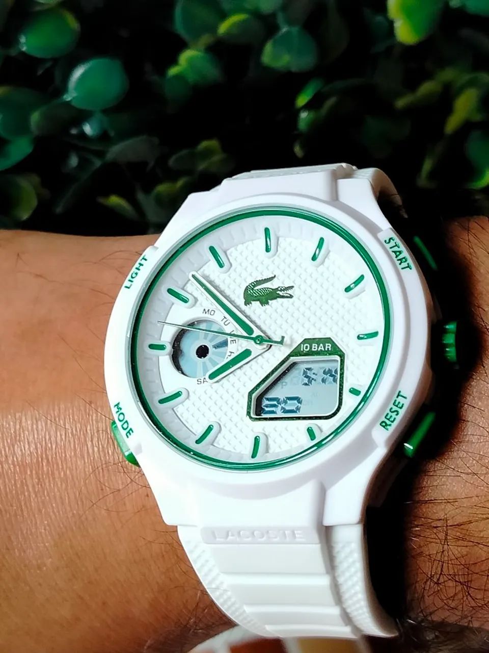 Relógio la coste branco 2em1 alligator