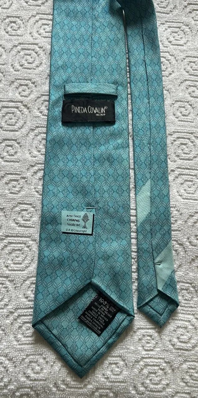 GRAVATA PINEDA COVALLIN MEXICO  SEDA AZUL - Foto 2