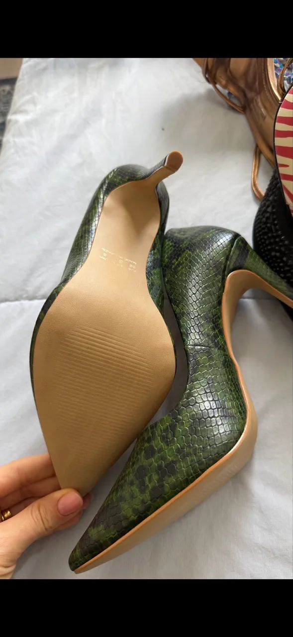 Scarpin verde estampado  - Foto 2