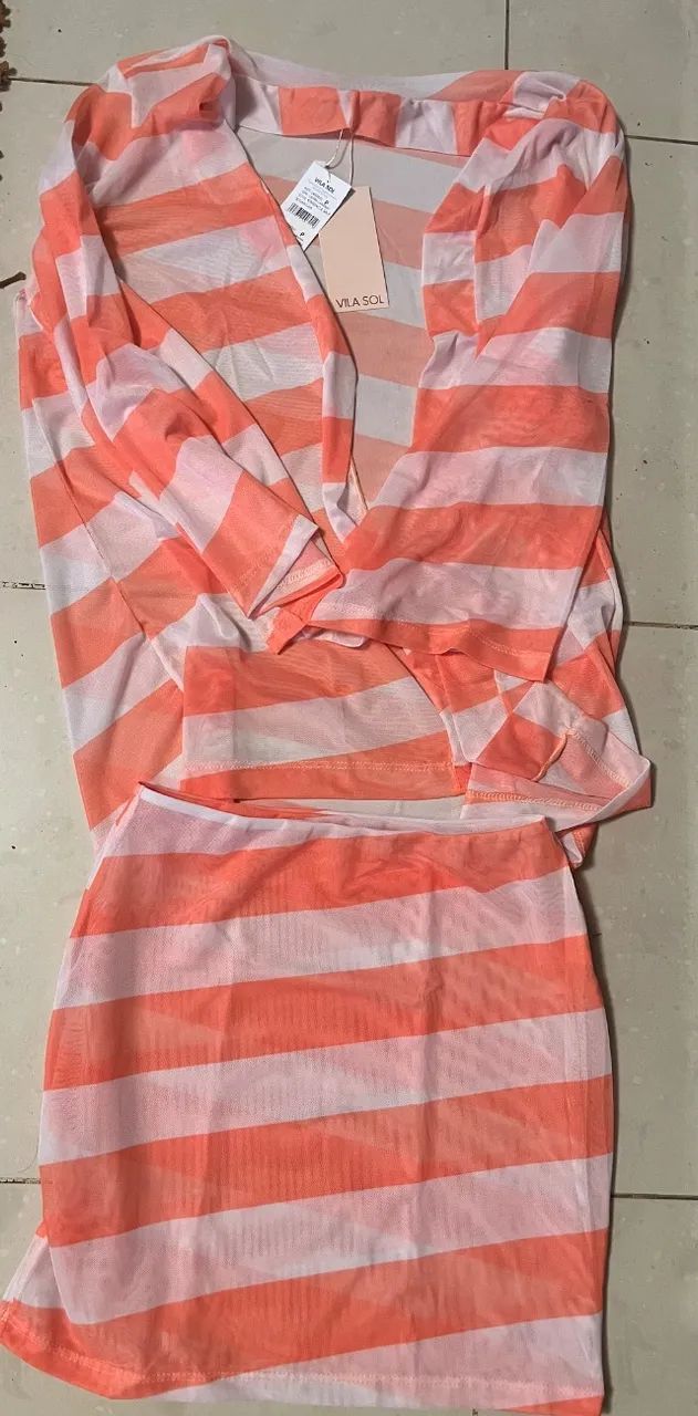 Conjunto saia e kimono praia - Vila Sol - Foto 3