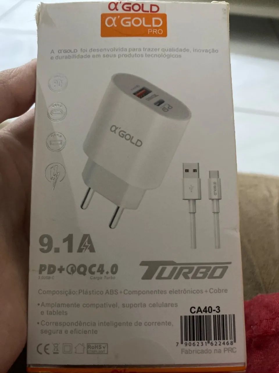 Kit carregador turbo USB-C - Foto 3