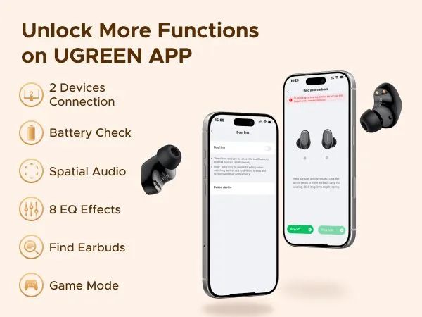 Fone Ugreen Dots Earbuds  bluetooth 6.0 - Foto 3