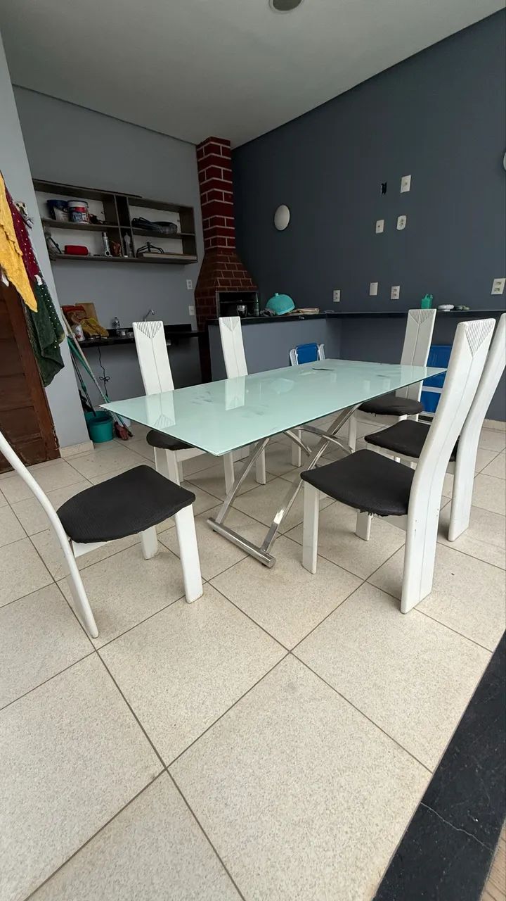 DESAPEGO - Mesa de Jantar Inox com Tampo de Vidro - Foto 4