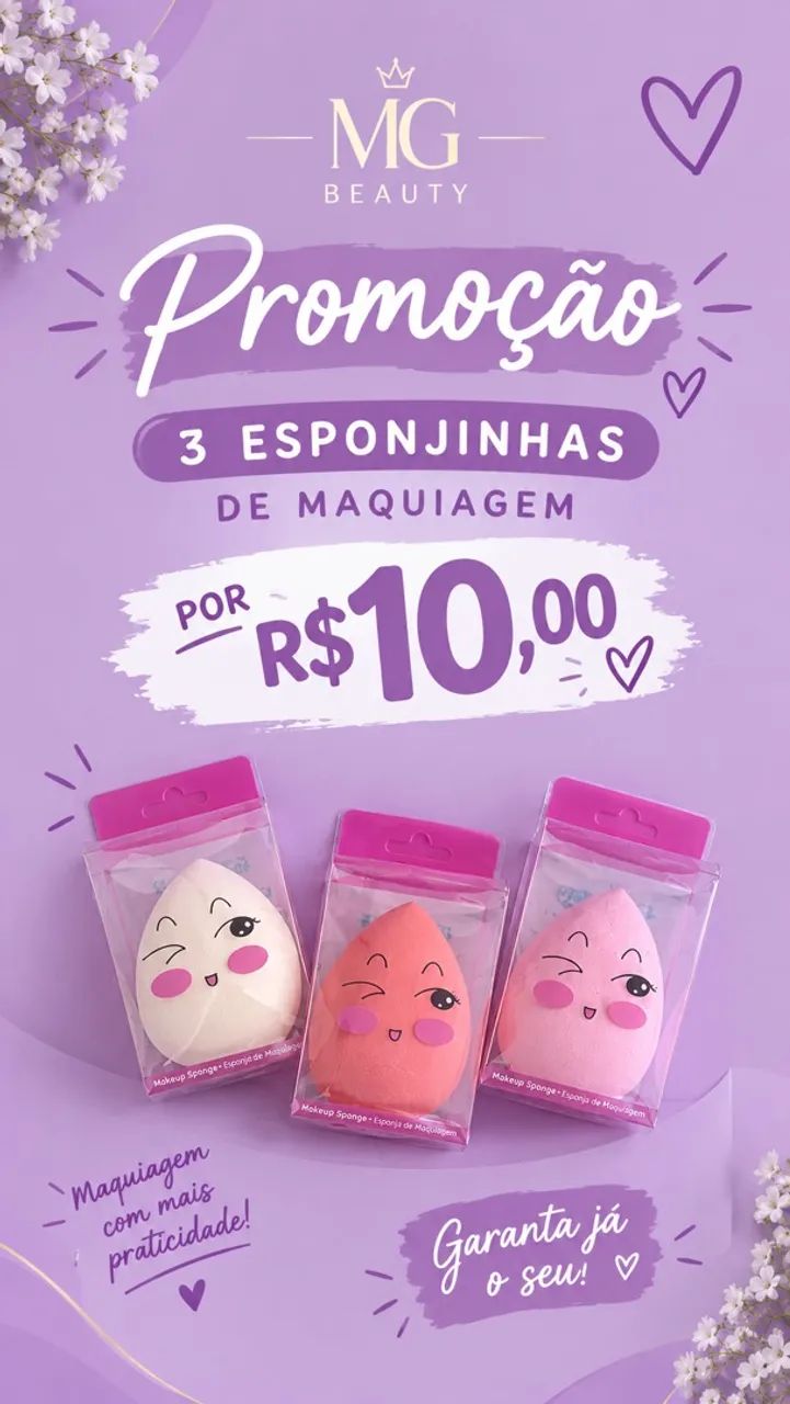 Kit 3 Esponjinhas de Maquiagem  - Foto 2
