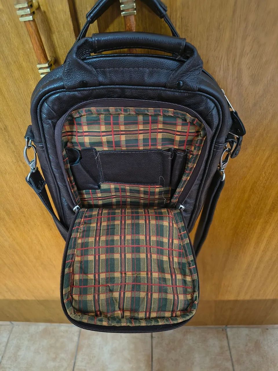 Bolsa de Couro Legítimo Marrom - Foto 2