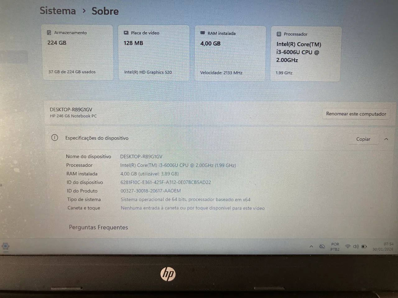 Notebook HP 246 G6 - Foto 4