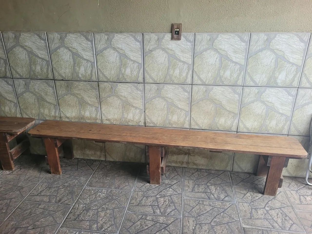 KIT DE AREA EXTERNA MESA E BANCOS - Foto 3