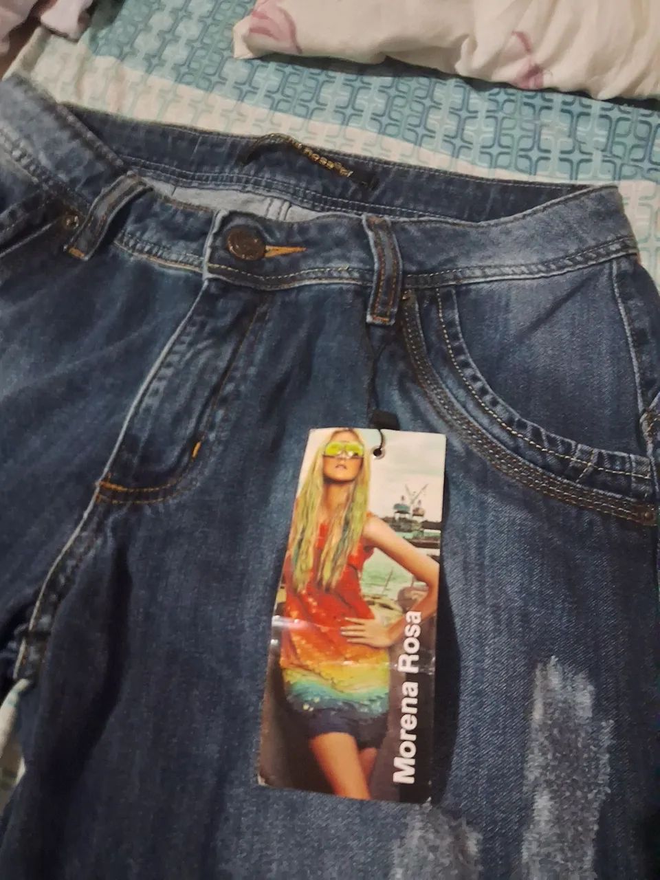 Calça Jeans Morena Rosa tamanho 44 - Foto 2