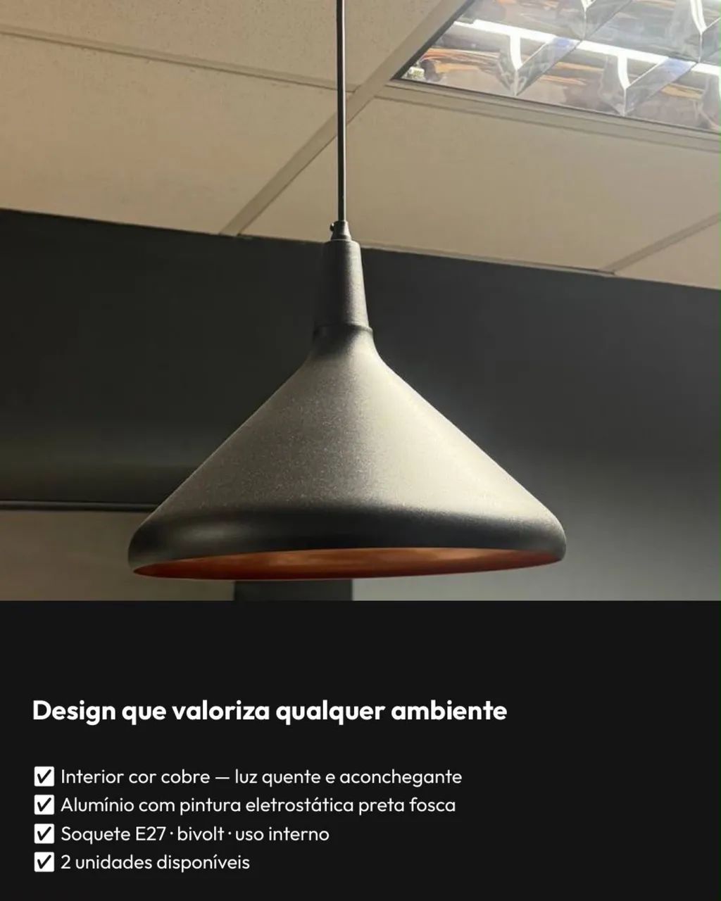 Par de Pendentes de Luz 30cm Diâmetro - Foto 2