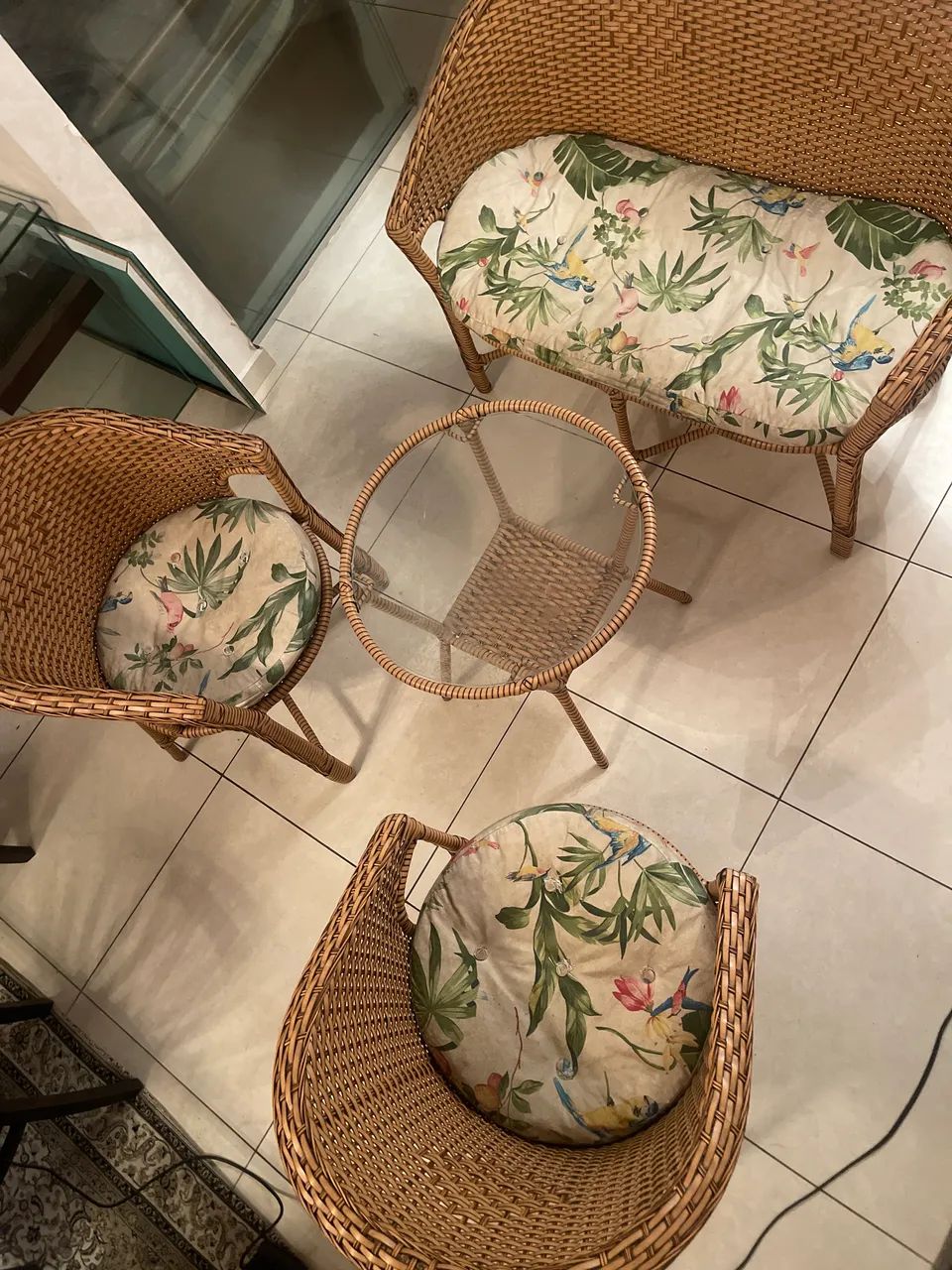 Jogo de cadeiras de varanda 