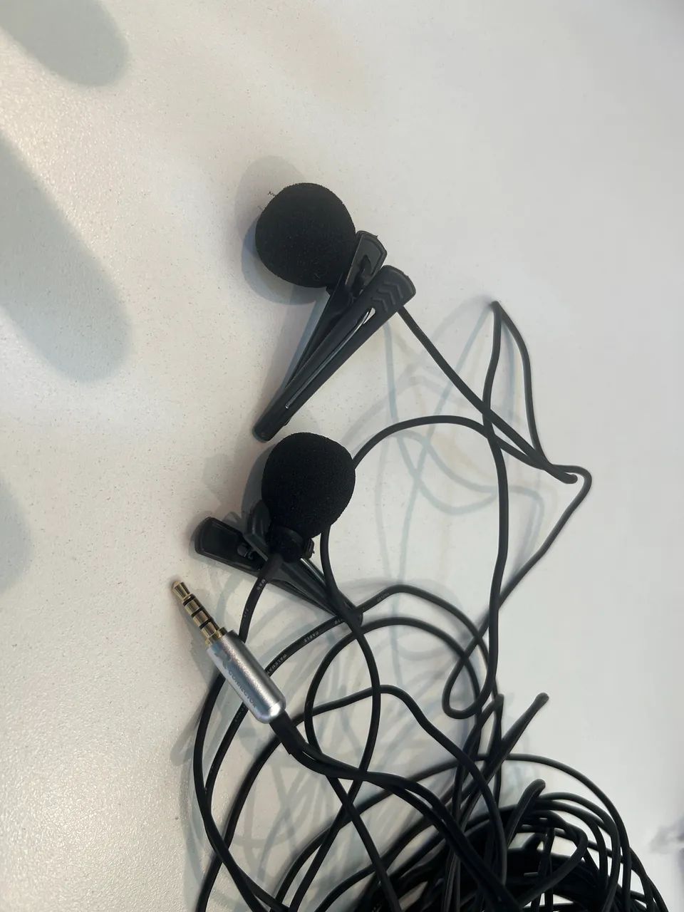 Microfone com cabo duplo conector p2 - Foto 2