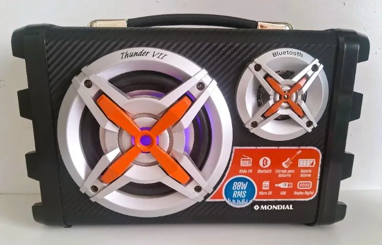 Caixa de Som Amplificada Bluetooth MP3 Com bateria  - Foto 2